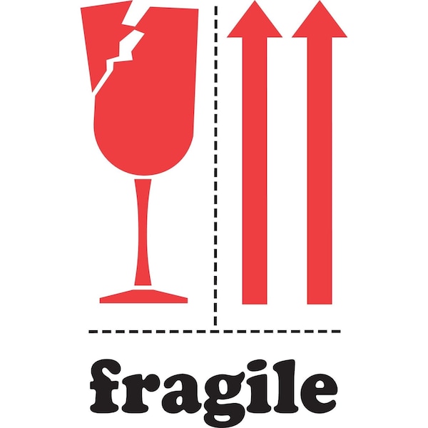 Decker Tape Products Label, DL4330, FRAGILE, 4" X 6" DL4330 - main